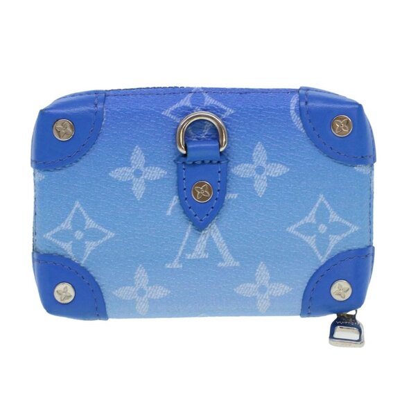 LOUIS VUITTON Monogram Clouds Soft Trunk Necklace Pouch Blue - Picture 2 of 16